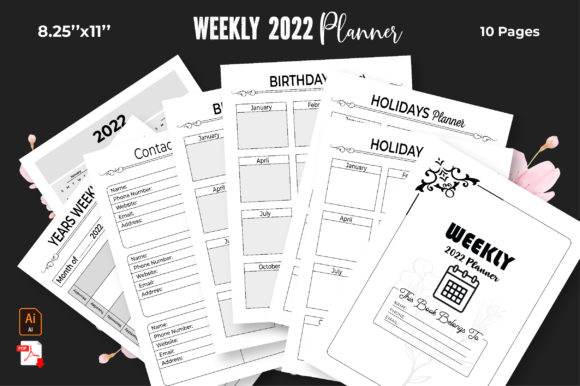 2022 Weekly Planner - KDP Interior