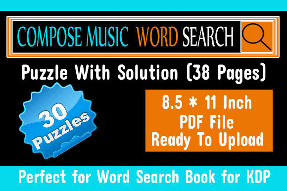 Compose Music Word Search Puzzle for KDP: A Creative and Engaging Activity Book