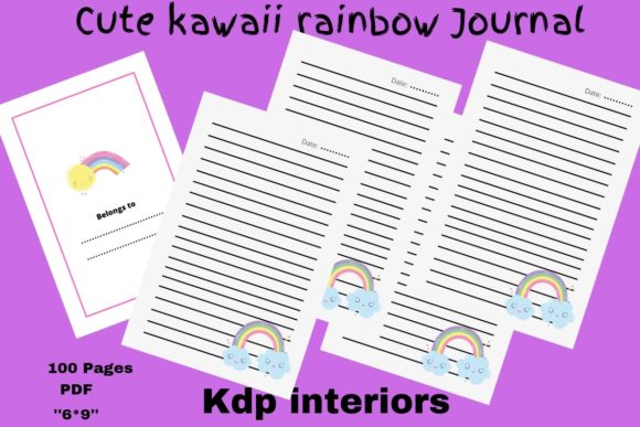 Cute Kawaii Rainbow Journal: A Creative Haven