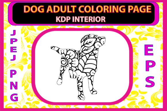 Explore the Joy of Dog Coloring Page for Adult Kids