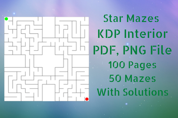 KDP Star Maze Puzzles Solution: Ready-to-Print Interior