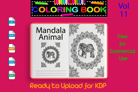 Mandala Animal Coloring Book Pages for KDP Success
