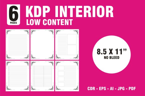Mastering KDP Interior Low Content with INCL FILE JPG EPS AI CDR PDF