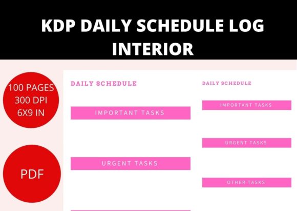 Mastering Your Day with Kdp Daily Schedule Log Interior