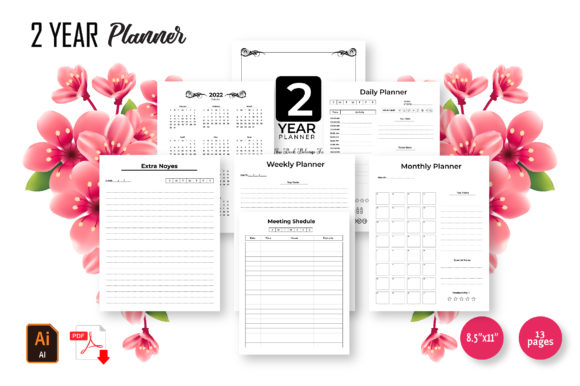Maximizing Productivity with the 2 Year Planner 2022-2023 KDP Interior