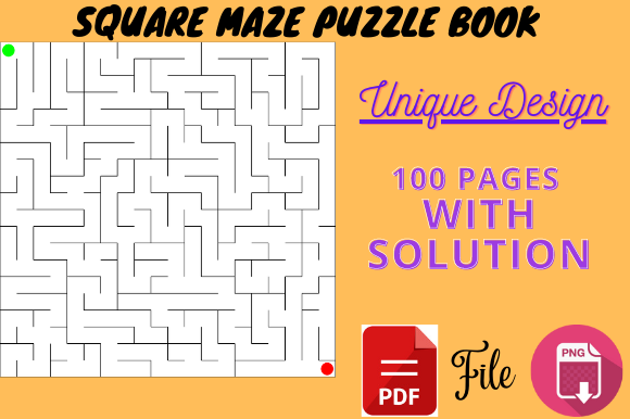 Square Maze Activities Book: A KDP Interior Solution