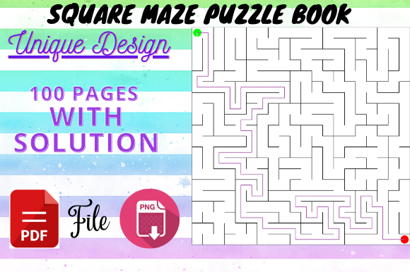 Square Maze Activity Interior: A Creative and Engaging Puzzle Book for Kids