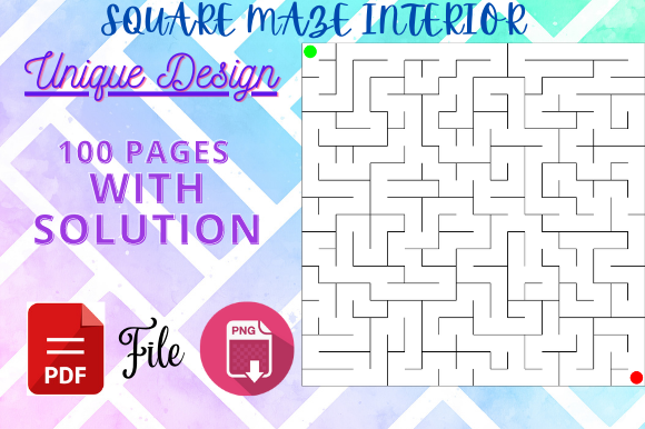 Square Maze Book with Solutions: A Perfect Addition to Your KDP Business