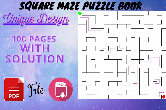 Square Maze KDP Interior 50 Puzzles