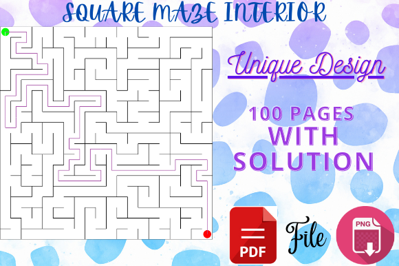 Square Mazes Activity for Kids Interior: A Fun and Engaging Puzzle Book