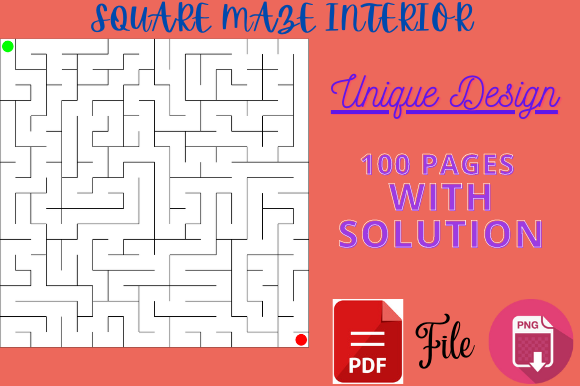 Square Mazes Activity Interior for KDP Success