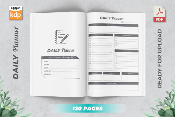 Strategic Use of the Daily Planner KDP Interior 120 Pages for Enhanced Productivity and Goal Achievement
