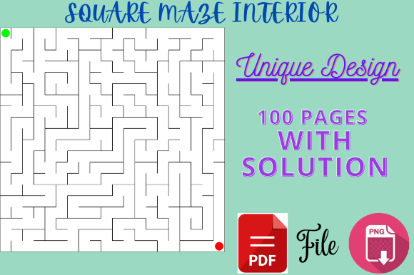 Streamlining KDP Publishing with Ready-to-Print Square Maze Puzzle Interiors